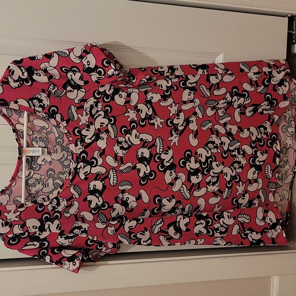 Women's hot pink mickey mouse LuLaRoe top